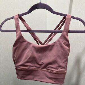 Lululemon Energy Longline Bra Rose Mauve